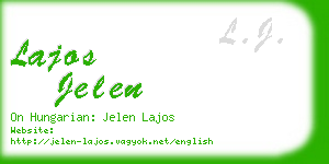 lajos jelen business card